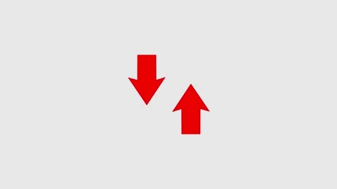 Abstract double arrow icon with up and down animated on background Stock Footage 263695744