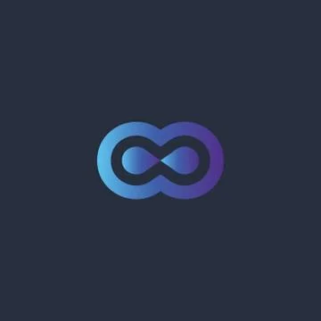 Abstract double circle logo logo symbol design for business company. vector i Stock Illustration