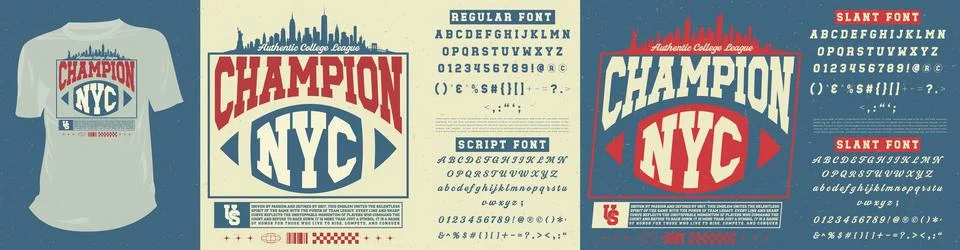 Abstract Double Font Typography Vector Design Stock Illustration