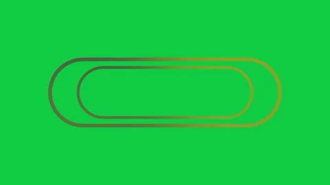 Abstract double oval shape with gradient lines on bright green background Stock Footage 323692387