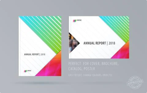 Abstract double-page brochure material design style with colourful layers for イラスト素材