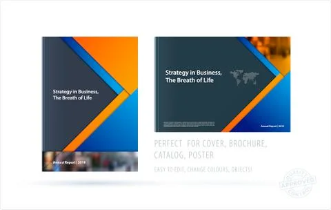 Abstract double-page brochure material design style with colourful layers for イラスト素材
