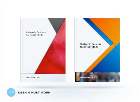 Abstract double-page brochure material design style with colourful layers for イラスト素材
