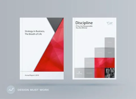 Abstract double-page brochure material design style with colourful layers for イラスト素材