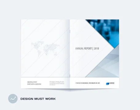 Abstract double-page brochure material design style with colourful layers for イラスト素材