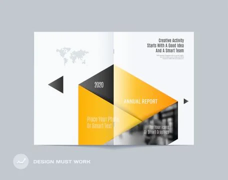 Abstract double-page brochure material design style with colourful layers for イラスト素材