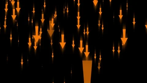 Abstract Downward Arrows Animation on Black Background Stock Footage 308754268