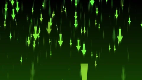 Abstract Downward Arrows Animation on Dark Background, Creating a sense of .. Stock Footage 308754321