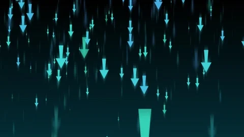 Abstract Downward Arrows Animation on Dark Background, Creating a sense of .. Stock Footage 308754364