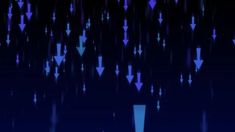 Abstract Downward Arrows Animation on Dark Background, Creating a sense of .. Stock Footage 308754375