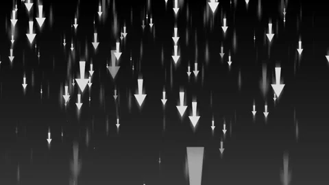 Abstract Downward Arrows Animation on Dark Background, Creating a sense of .. Stock Footage 308754438