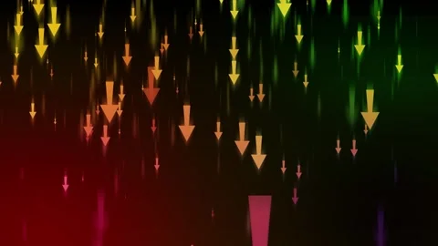 Abstract Downward Arrows Animation on Dark Background, Creating a sense of .. Stock Footage 308754457