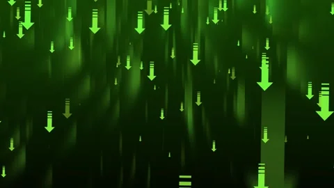 Abstract Downward Arrows Animation on Dark Background, Abstract background .. Stock Footage 308970597