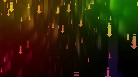 Abstract Downward Arrows Animation on Dark Background, Abstract background .. Stock Footage 308970743