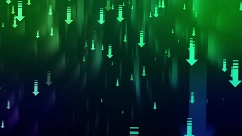 Abstract Downward Arrows Animation on Dark Background, Abstract background .. Stock Footage 308970768