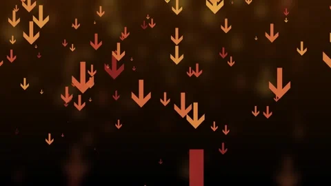 Abstract Downward Arrows on Dark Background, Abstract background with downw.. Stock Footage 308884889