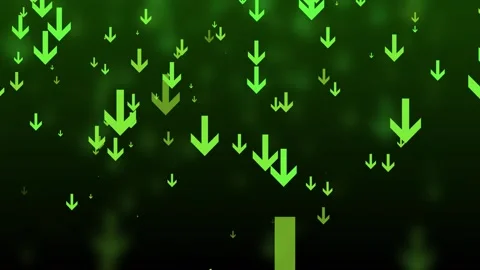 Abstract Downward Arrows on Dark Background, Abstract background with downw.. Stock Footage 308884907