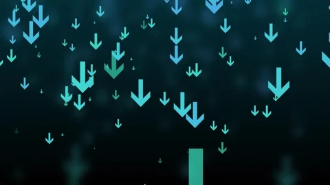 Abstract Downward Arrows on Dark Background, Abstract background with downw.. Stock Footage 308884940