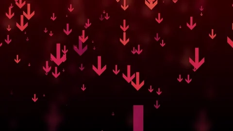 Abstract Downward Arrows on Dark Background, Abstract background with downw.. Stock Footage 308884982