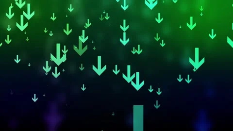 Abstract Downward Arrows on Dark Background, Abstract background with downw.. Stock Footage 308885045