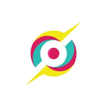 Abstract DP or O letter icon vector concept illustration design template 库存插图