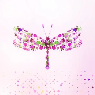 Abstract dragonfly Stock Illustration