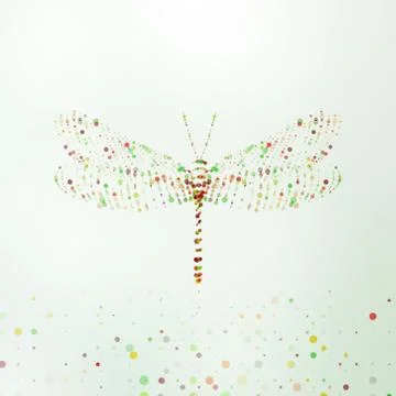 Abstract dragonfly Stock Illustration