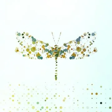 Abstract dragonfly Stock Illustration