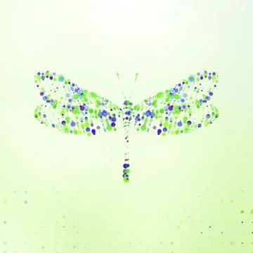 Abstract dragonfly Stock Illustration