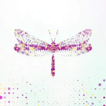 Abstract dragonfly Stock Illustration