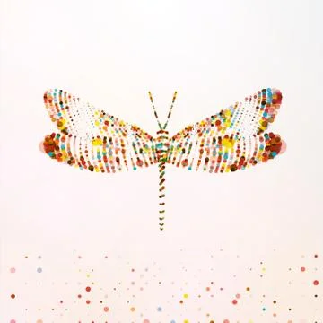 Abstract dragonfly Stock Illustration