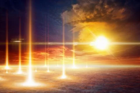 Abstract dramatic scientific background Foto stock