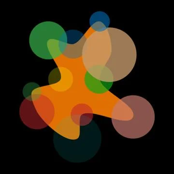 Abstract drawing on a black background Stock Illustration