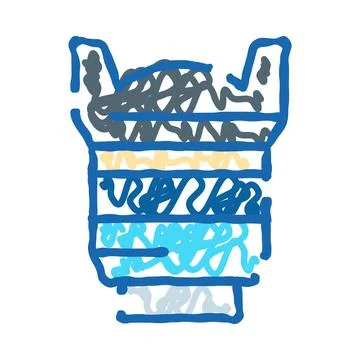 Abstract drawing camera lens creating blue and gray illustration Stock Illustration