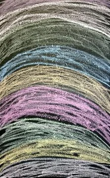 Abstract drawing crayons Stock Photos