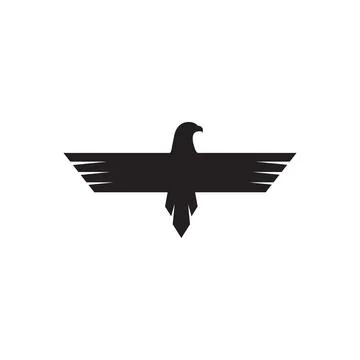 Abstract drawing Eagle. Vector symbol Stock Illustration