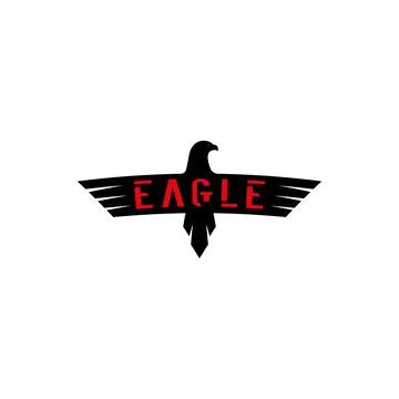 Abstract drawing Eagle. Vector symbol Stock Illustration