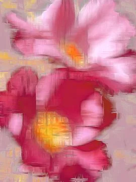 Abstract drawing of flowers Stock Illustration