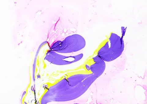 Abstract drawing in fluid acrylic technique Stock Illustration