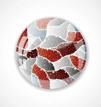 Abstract drawing in glass. Illustrazione stock