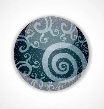 Abstract drawing in glass. Stock Illustration