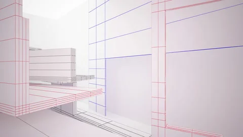 Abstract  drawing interior .  Stock Footage 96577649