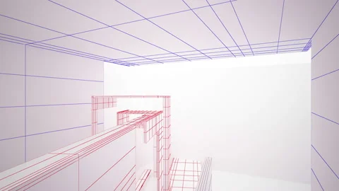 Abstract  drawing interior .  Stock Footage 96578042