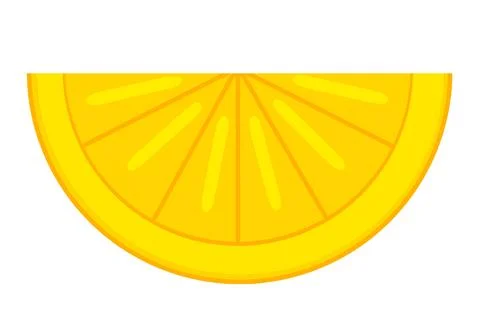 Abstract drawing of lemon, orange, grapefruit slices. yellow isolatedabstract Stock Illustration