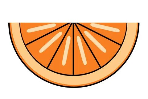 Abstract drawing of lemon, orange, grapefruit slices. orange isolatedabstract Stock Illustration