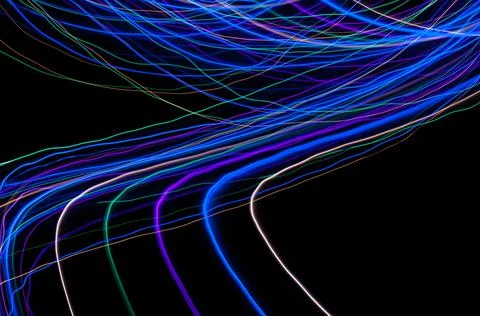 Abstract drawing with light . Stock Photos