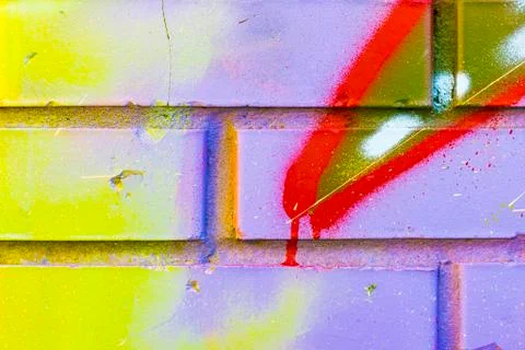 Abstract drawing makro on a brick wall background . Stock Photos