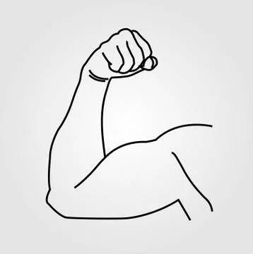 Abstract drawing of a man's arm flex  Stock Illustration