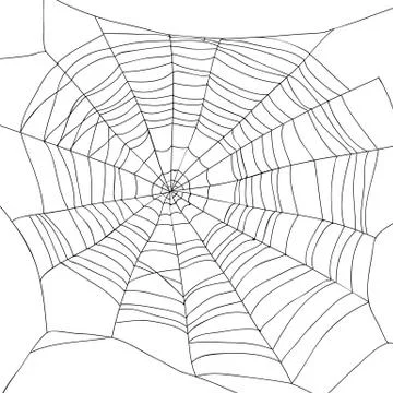 Abstract drawing of a spiderweb Illustrazione stock