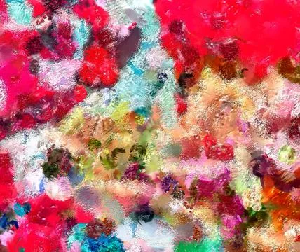 Abstract drawing texture with chaotic real paint brush strokes. Wall fine art Illustrazione stock